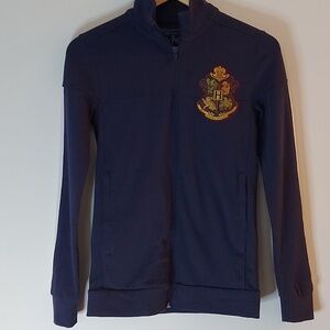 Universal Studios Harry Potter Hogwarts Zippered Jacket Navy Size XS